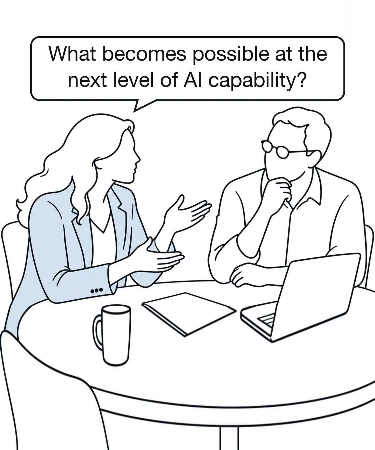 Director asking what becomes possible at the next level of AI capability