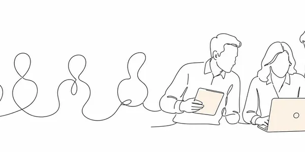 Illustration of connected people