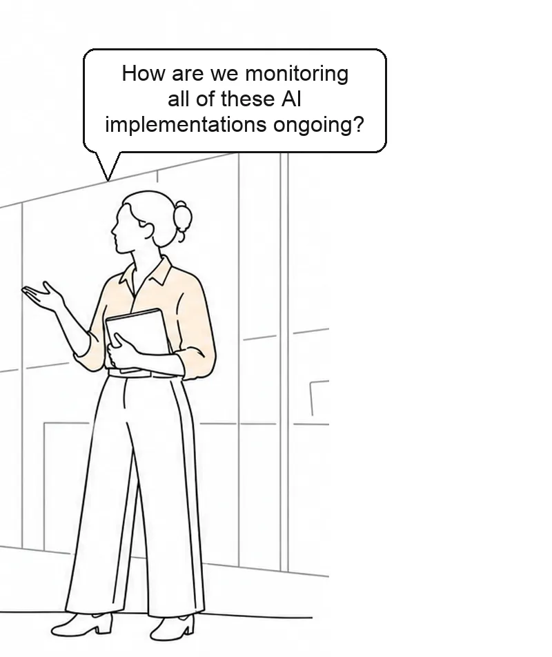 Question: how are we monitoring all of these AI implementations, ongoing?