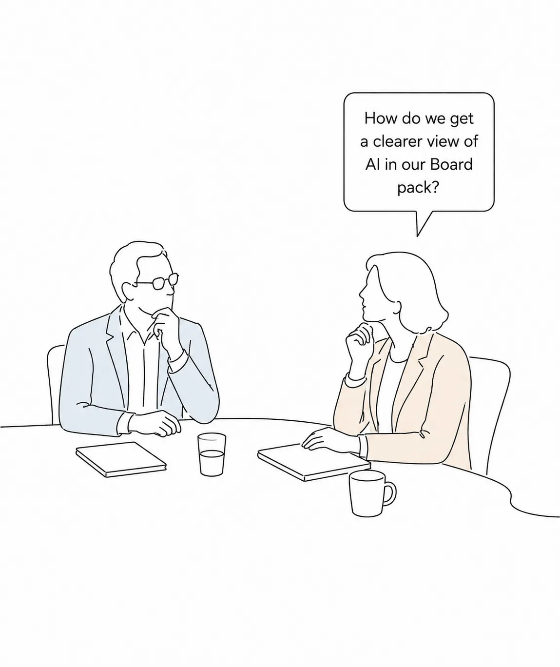 Director asking how to get a clearer view of AI in the board pack