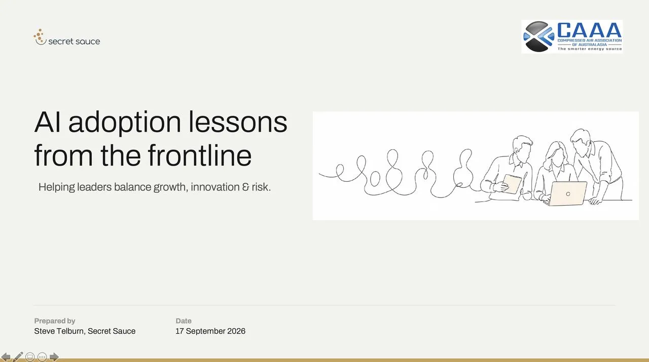 Opening slide of Steve's keynote presentation at the CAAA 2026 AGM
