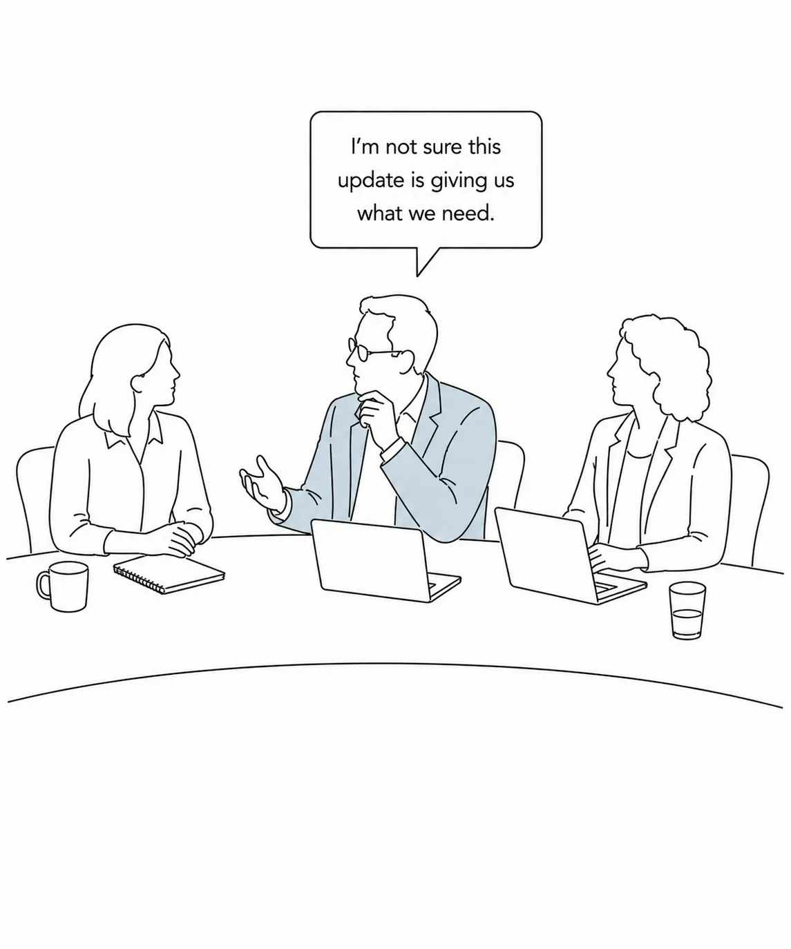 Director unsure whether a status update is giving the board what it needs