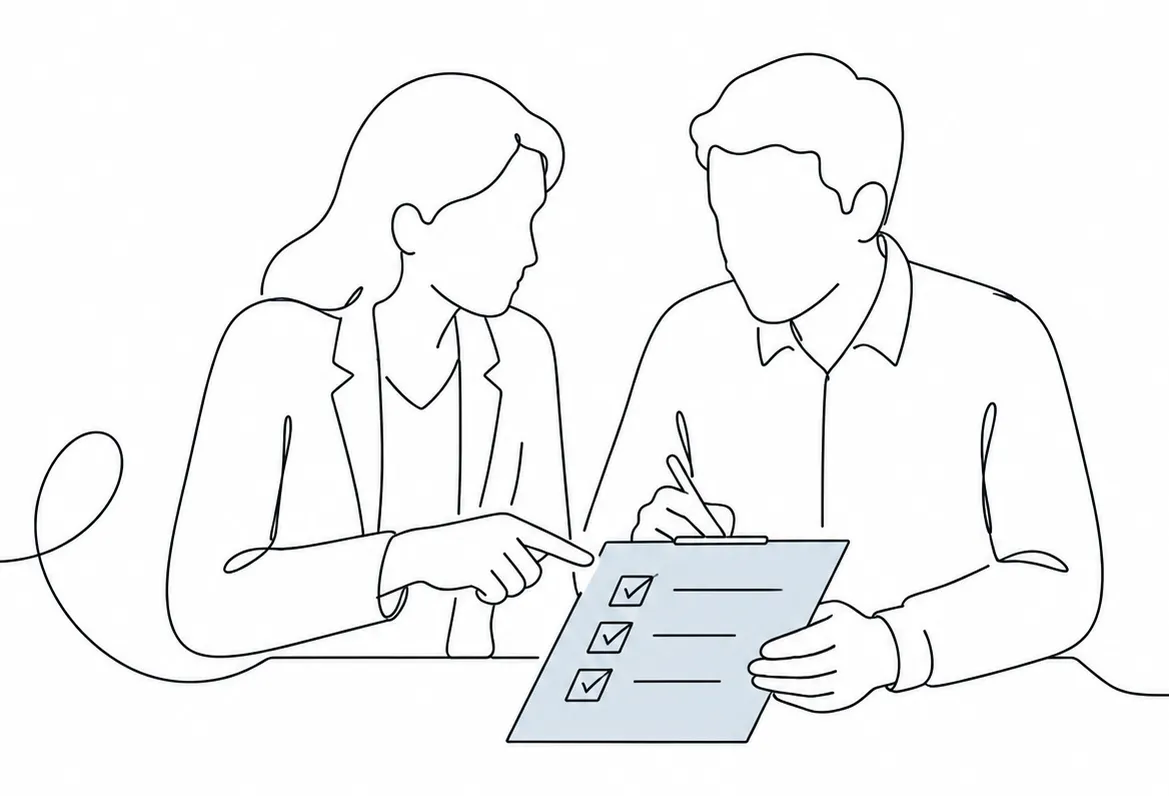Checklist / questionnaire scene