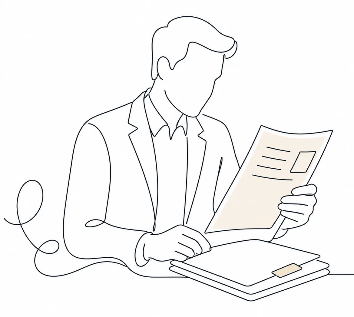 Stack of documents scene